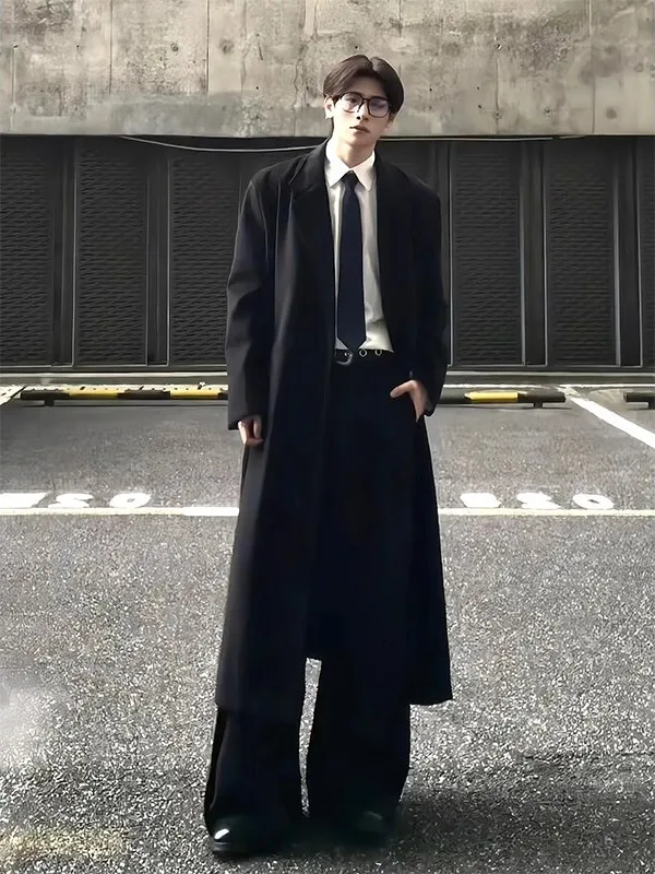 

Briti Sle, мужское длинное шерстяное пальто с овальными плечами, осенний сезон, ветровка Cleanfit Godfather Sle, Jaet, полиэфирное волокно