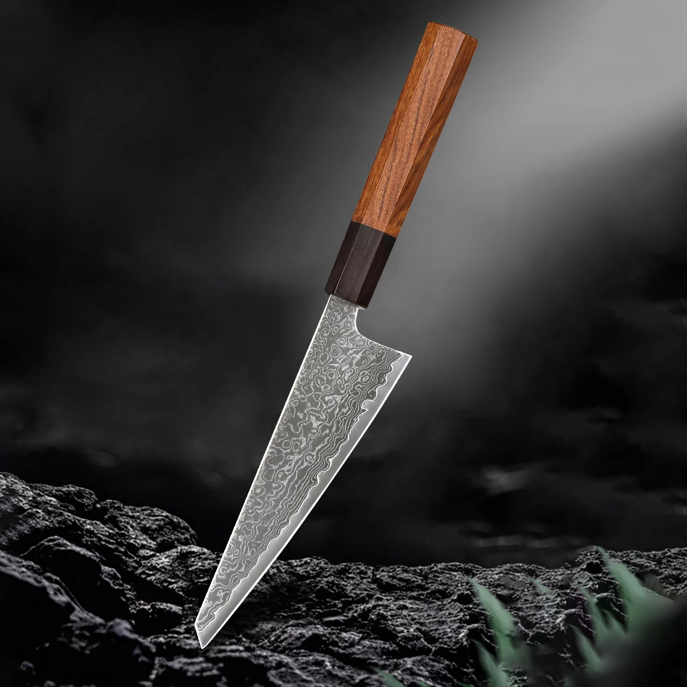 6 Inch Utility Knife 67-Layer Damascus Steel AUS-10 Blade Kiritsuke Wood Handle Chef Slicing Sushi Cleaver Sashimi Kitchen Knife