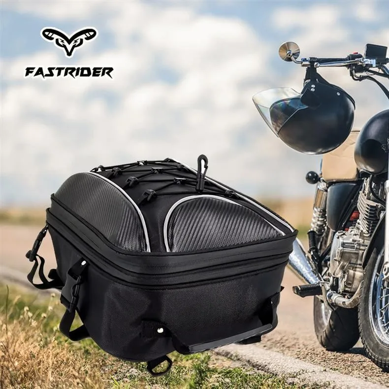 

Motorcycle Rear Seat Bag Large Capacity Cycling Travel Backpack Waterproof Rear Tail Bag Knight Equipment motorcycle backpack