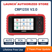 LAUNCH X431 CRP123X V2.0 Car OBD2 Diagnostic Tools Auto OBD Scanner ABS SRS Engine AT+ 7 Reset Service Free Update