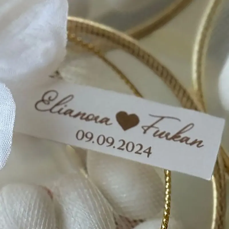 Elegant Labels for Custom Wedding Gift Bags Gold Foil Wedding Christening Baby Shower Labels Seat Name Cards Labels only