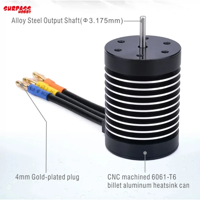 Surpass Hobby ROCKET F540 Brushless Motor 3100KV 3930KV 4370KV 5900KV for 1/10 1/12 RC 2s Car Crawler 3S Rscing Car WLtoys