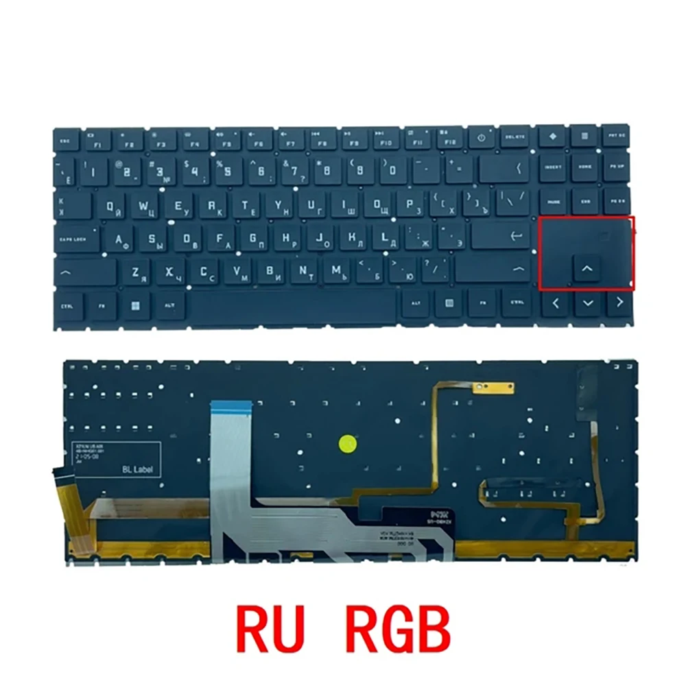 Imagem -05 - Teclado Retroiluminado Rgb para hp Eua Russo Francês ru 15 15en 15-en 15-ek Tpn-q238 Tpn-q236 16-b Q265 15-ek000 Novo