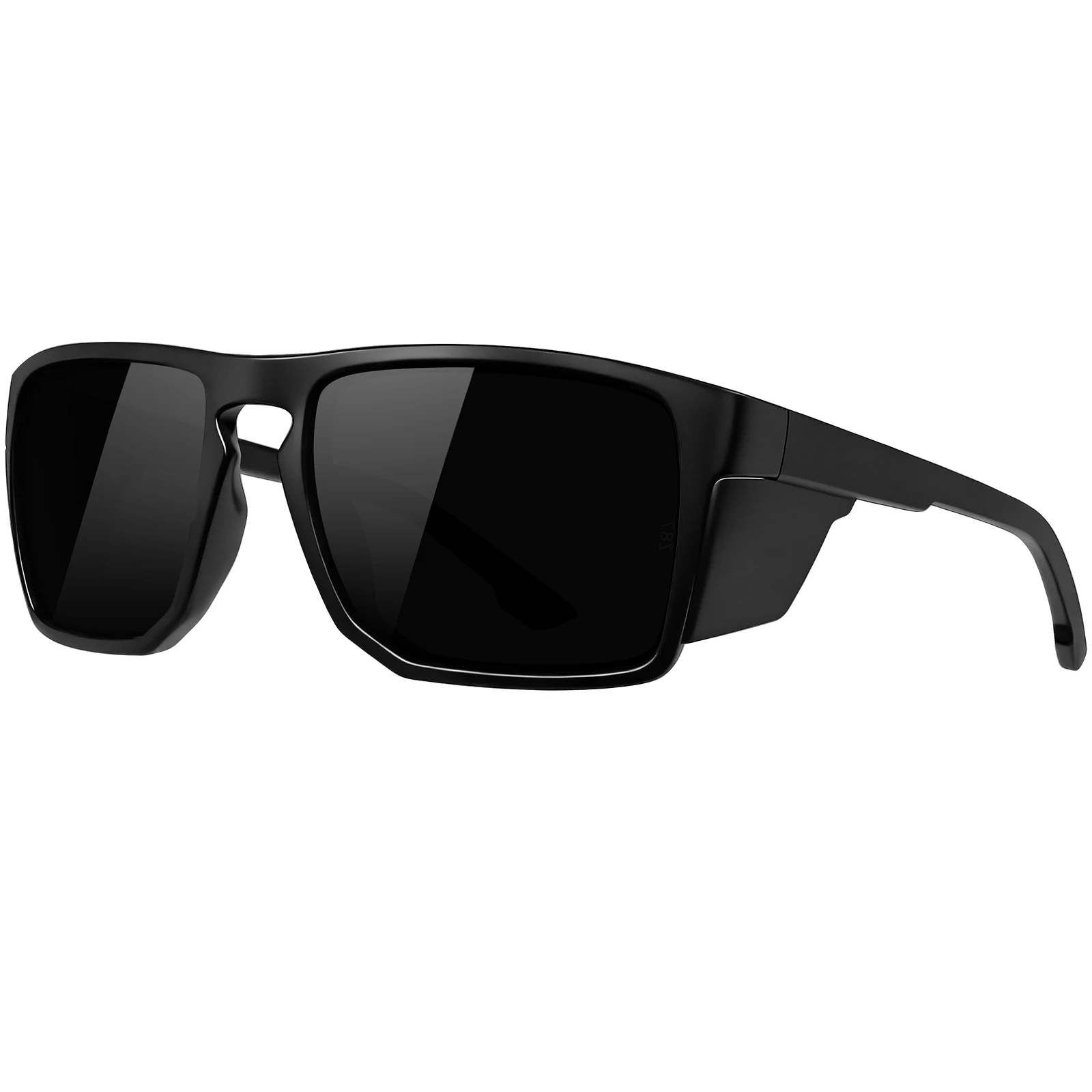 MAXJULI Große Z87 Sicherheits-Sonnenbrille für große Köpfe, Herren und Damen, TR90, übergroße Seitenschilde, umlaufende Sonnenbrille, UV400, W8705