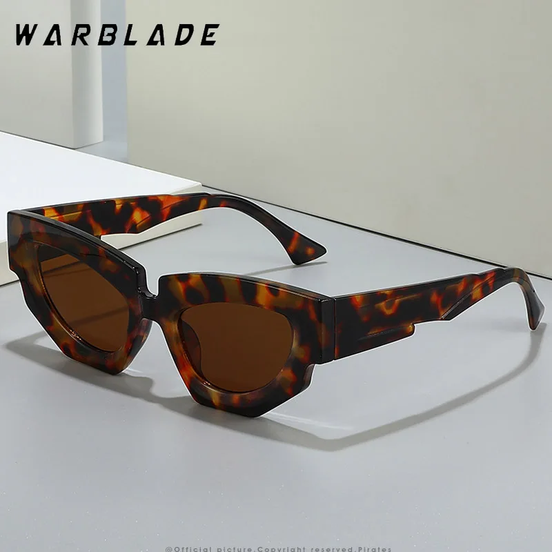 

WarBLade 2024 New Vintage Cat Eye Sunglasses For Women Fashion Small Ip-hop Shades Eyewear Luxury Brand Design UV400 Sun Glasses