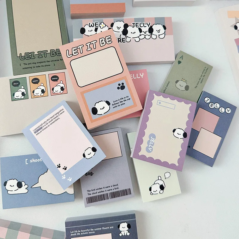 100Pcs Cute Puppy Memo Pad Message Notes Paper Daily Check To Do List Decoration Scrapbooking Notepad School Stationery