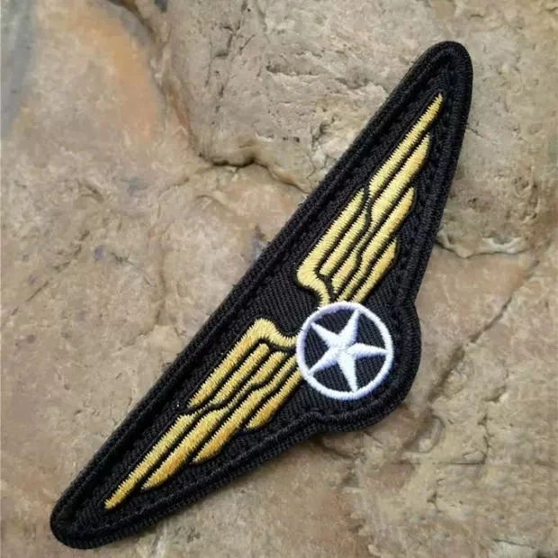 Pilot Aviation Chest Emblem ricamo HookLoop patch Military Tactical Morale Badge accessorio di abbigliamento giacca volante adesivi