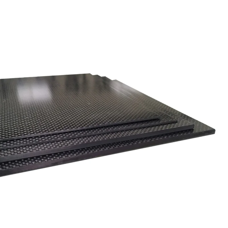 0.5-6MM 125X75 mm 3K plain Matte glossy  Carbon Plate Panel Sheets High Composite Hardness Material Anti-UV Carbon Fiber Board