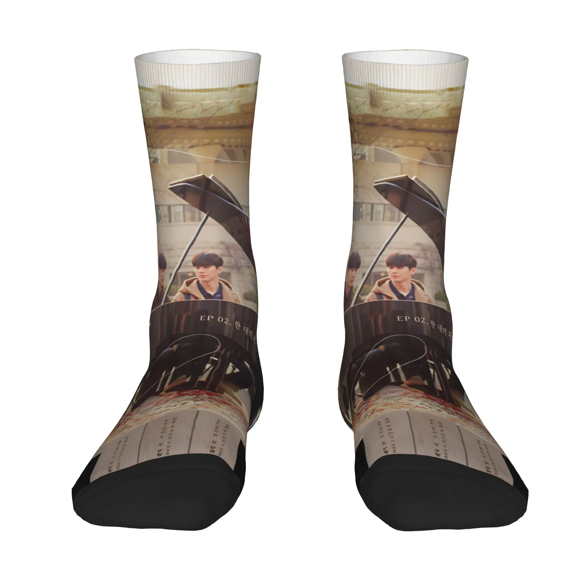 Kdrama Four Hands Two Sonatas Socks  Retro Stockings Autumn Anti Skid Men Socks Comfortable Graphic Climbing Socks