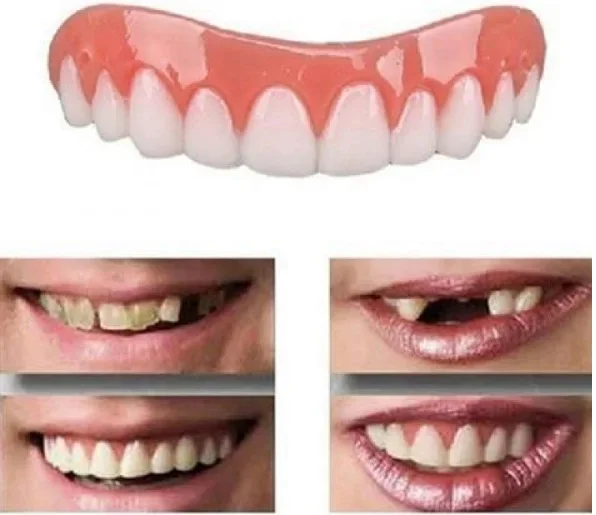 

Sdotter New Silicone false teeth cosmetic dental veneer men and women dentures oral hygiene tools dentures veneers dental cosmet