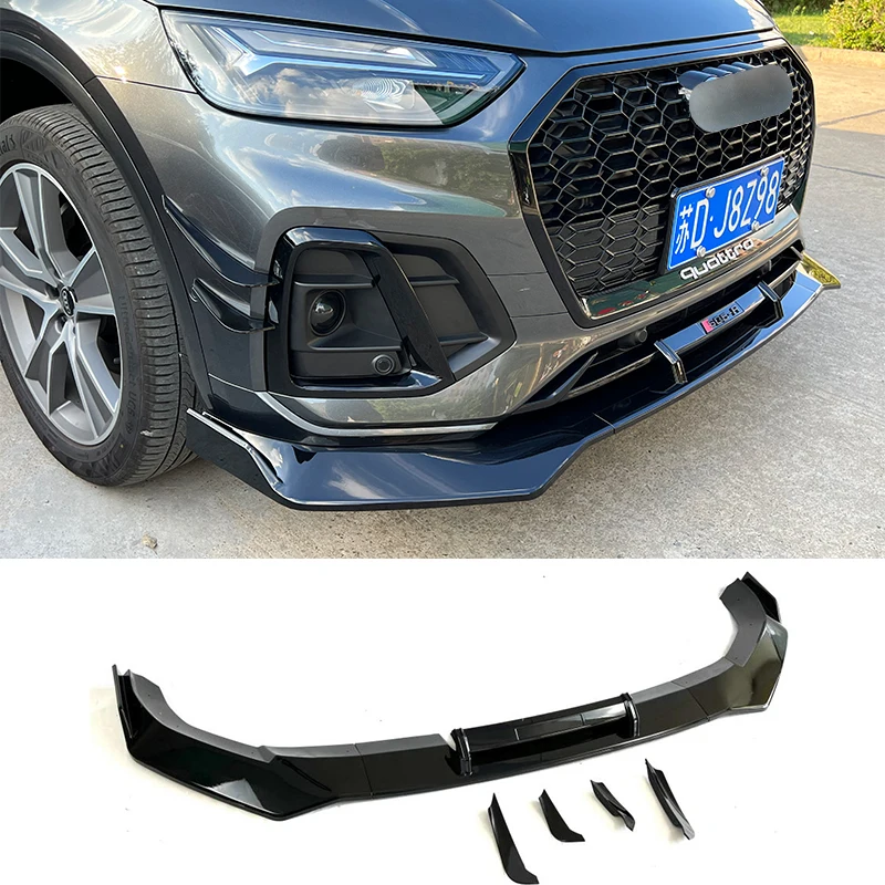7Pcs/Set New Q5 Front Lip Spoiler Splitter Body Kit Gloss Black dla Audi Q5 SQ5 Q5L 2021 2022 Akcesoria samochodowe