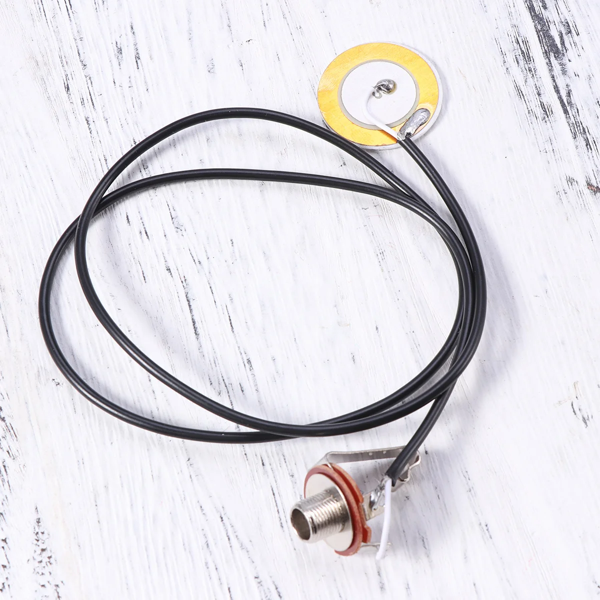 

Durable Pre-Wired Piezo Pickup Cigar Box Guitar Pre- Phone Jack Long Lead Acoustic Instrument Guitar Pickup