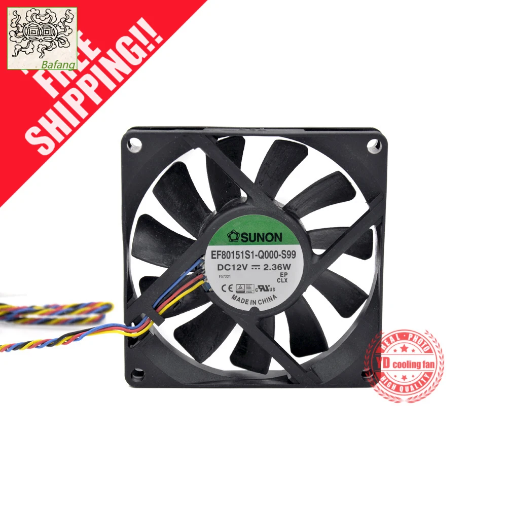 

Jinlingge для SUNON EF80151S1-Q000-S99 8015 12 В 8 см 4PIN PMW охлаждающий вентилятор