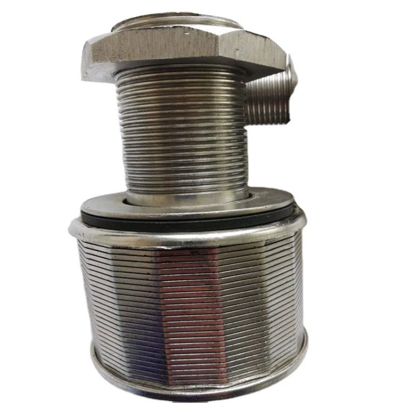 

Wedge wire type media retention filter nozzle