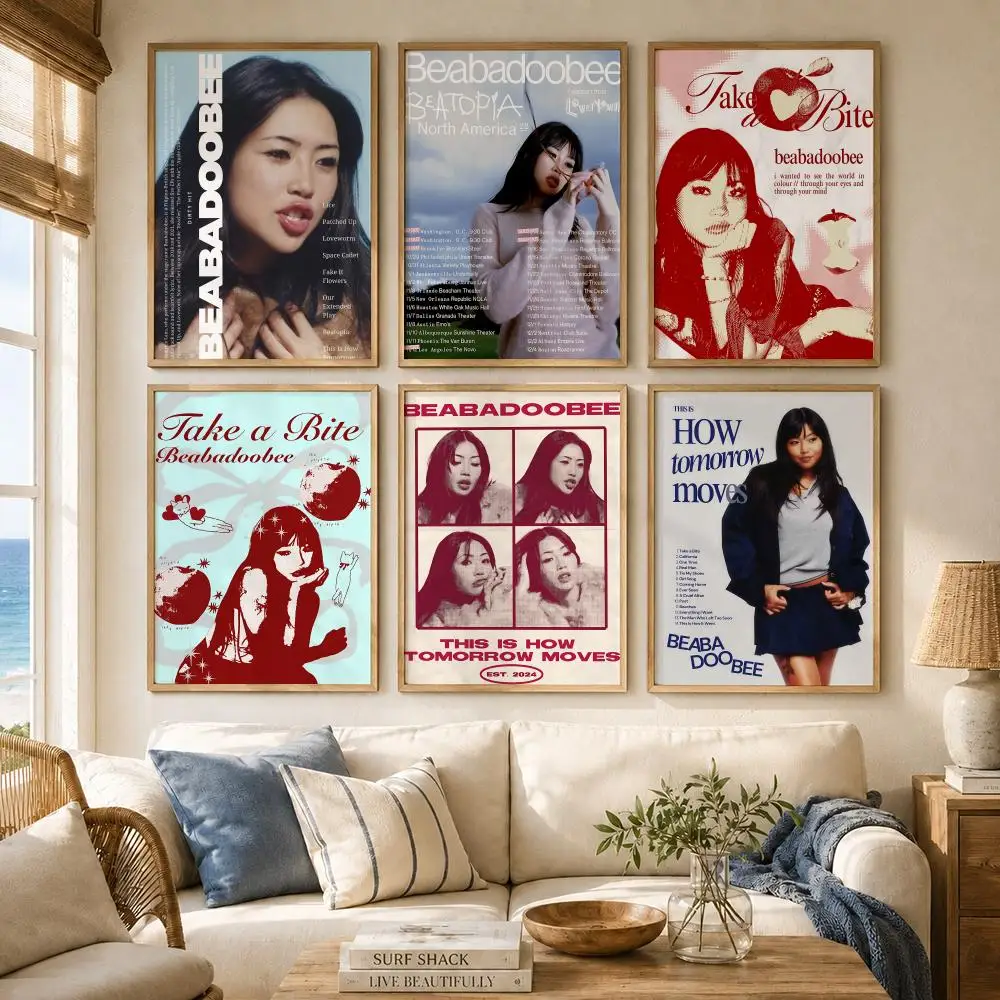 Indie Pop Singer B-Beabadoobee Poster Versatile HD Waterproof Wall Art Self-Adhesive Decor for Any Space Ideal Gift