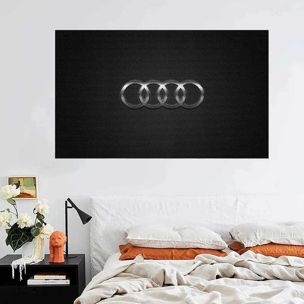 A-audi Logo Garage Flag to Hang Decorative Flags for Rooms Flags and Banners Outdoor Decorations Home Garden Decor Custom Car