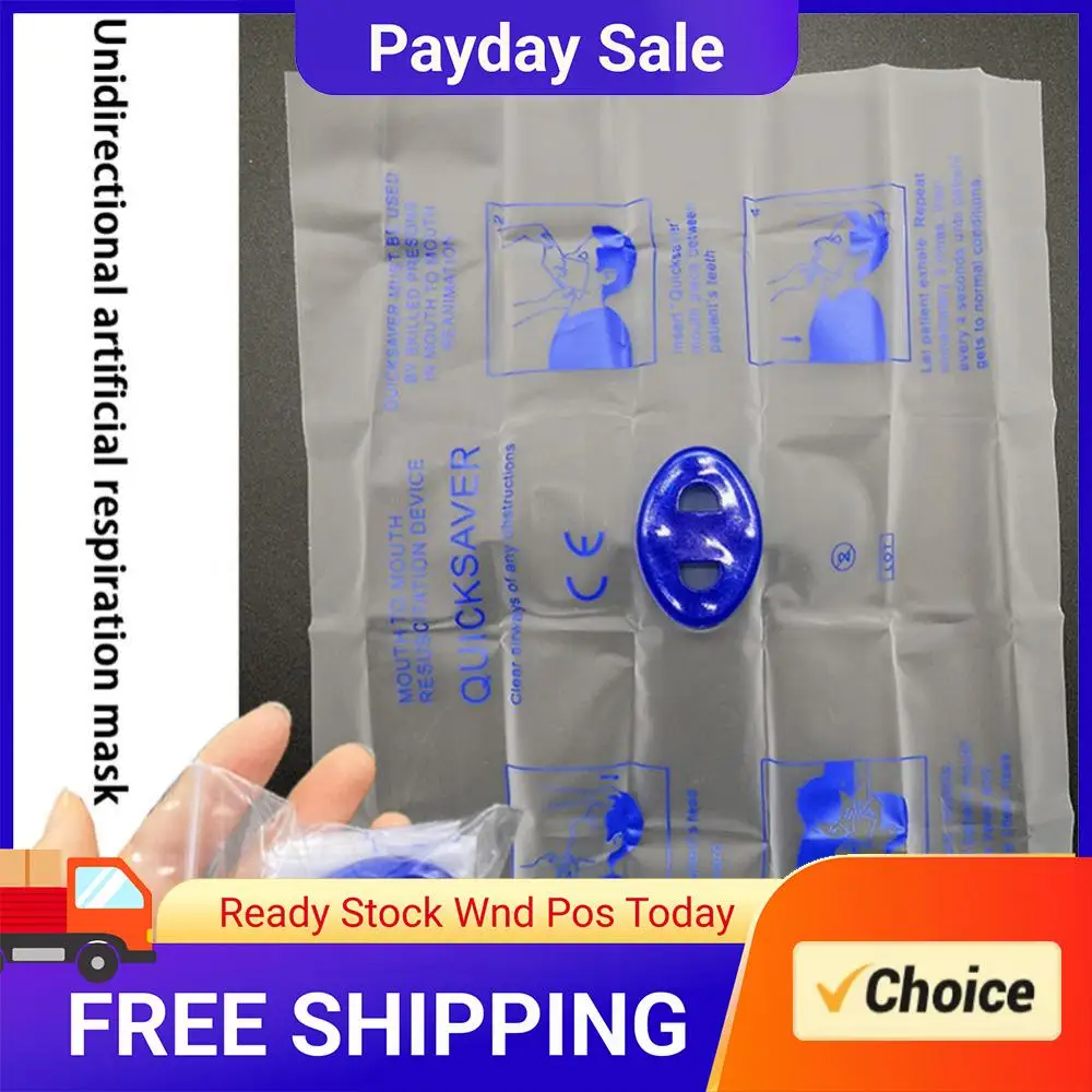 Disposable CPR Face Shield Portable Emergency Aid First Responder CPR Barrier CPR Resuscitator Mask for CPR Training
