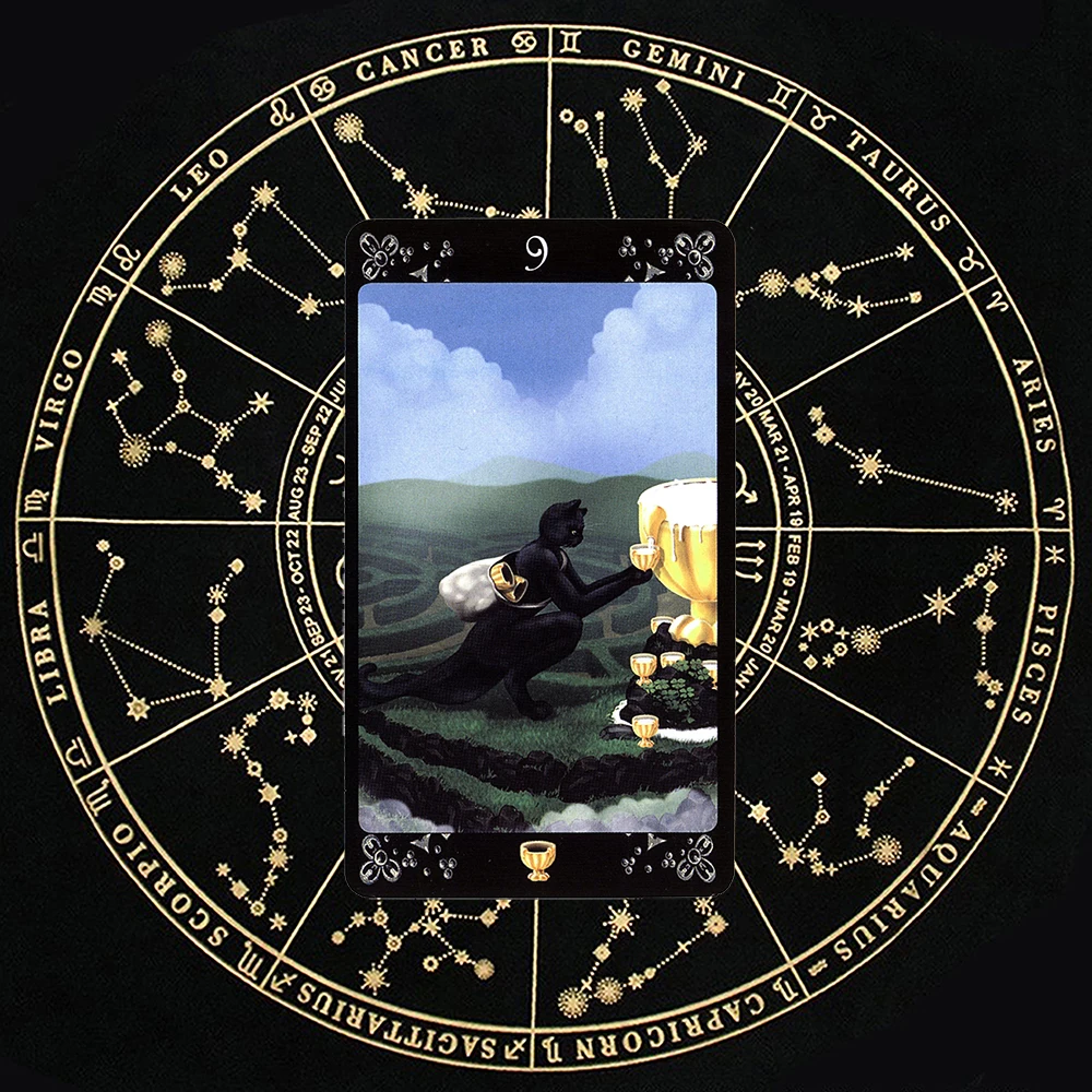 The Black Cats Tarot Deck And Guidebook In English, French, Spanish, Italian, And Portuguese