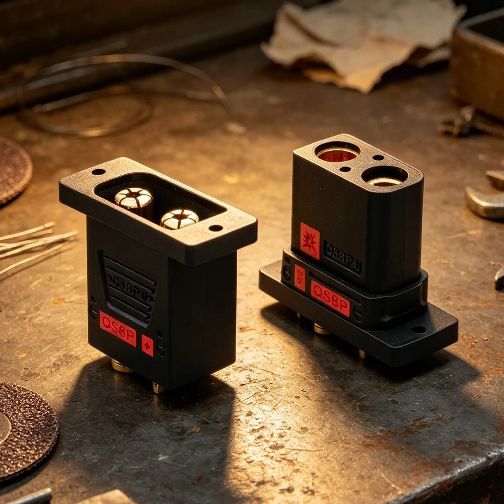 Energy Storage Link QS8P-U Connectors Gold-Plated Copper Contacts PA Housing Material Low Contact Resistance For 8-12AWG Wires