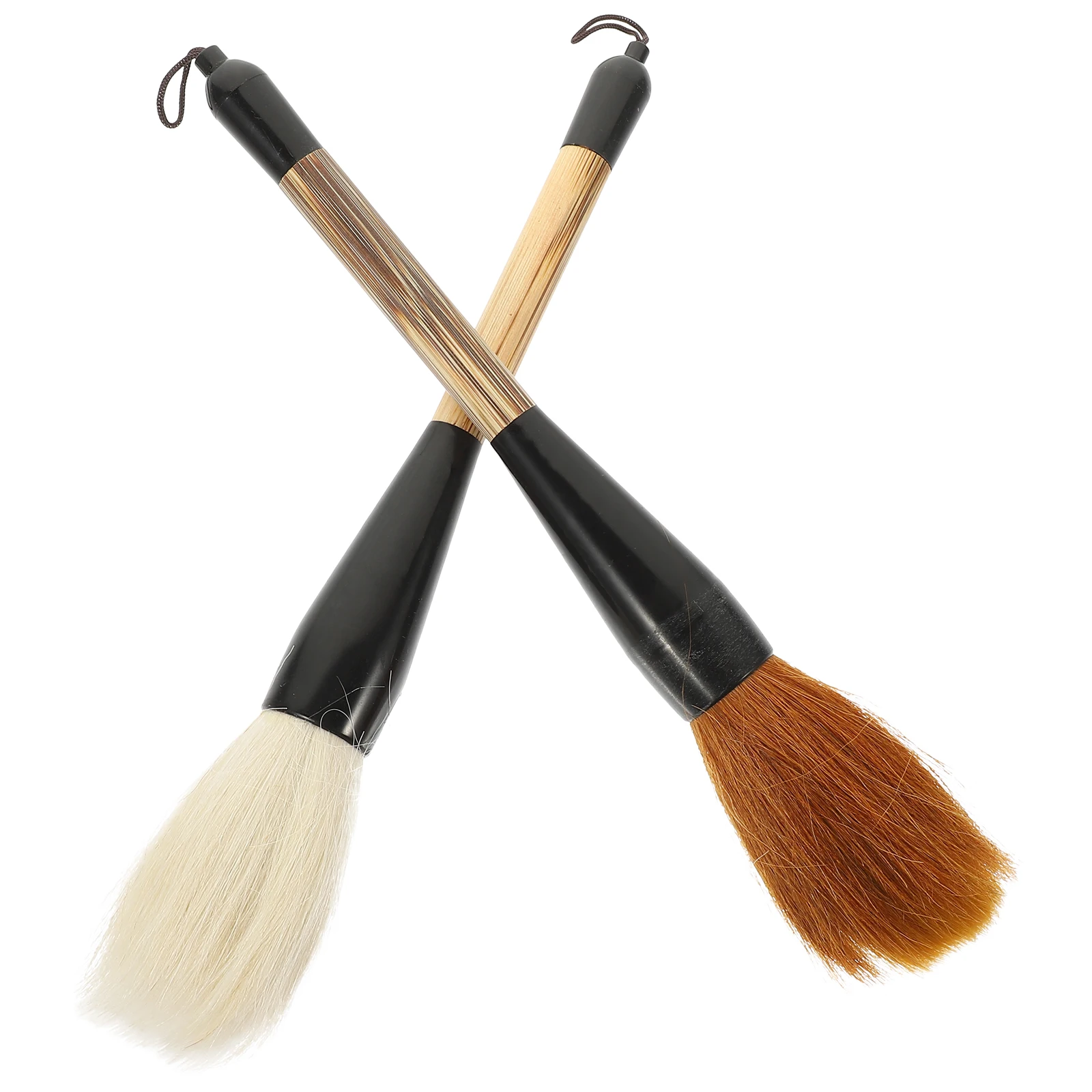 

2pcs Large Chinese Painting Brush Brushes Durable Writing Tools for Watercolor Drawing Portable Student Painting Pen