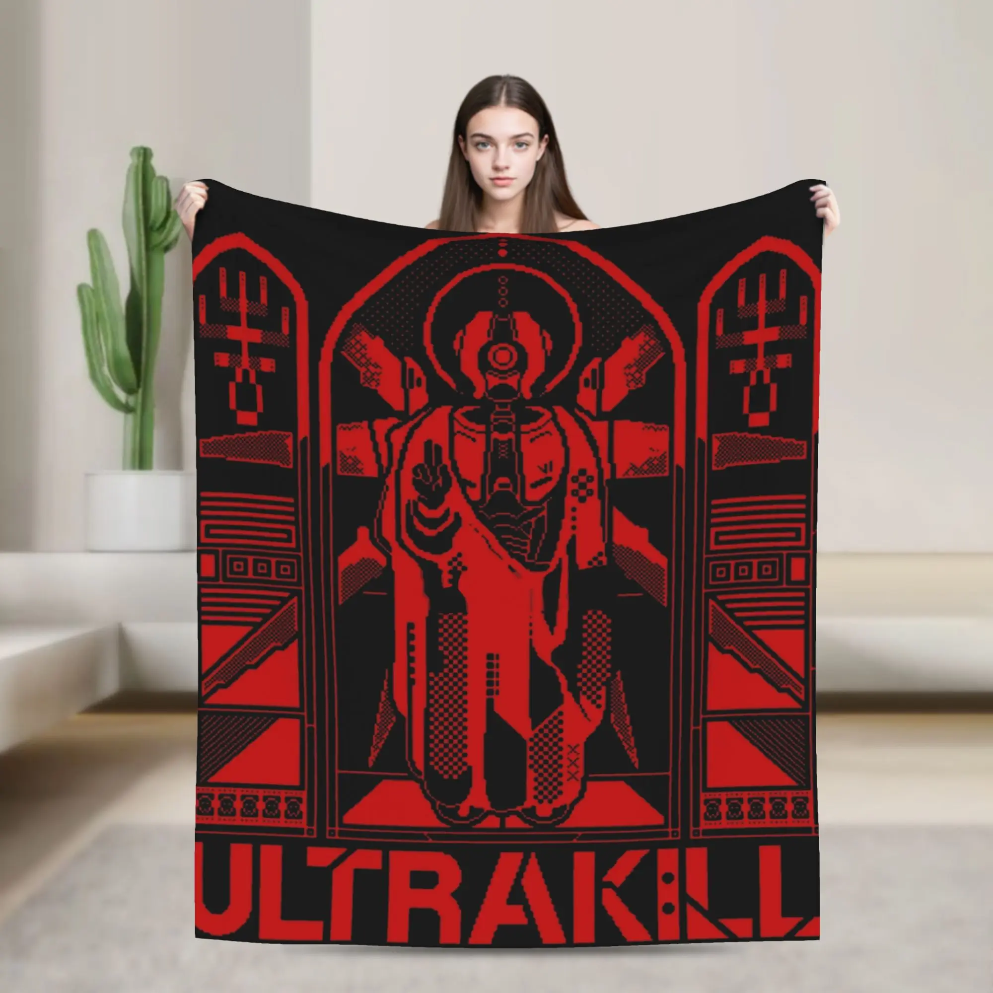 Ultrakill Gabriel game fans lover gaming Throw Blanket for Couch Fuzzy Soft Plush Blanket Multi-size Bedspread for All Seasons