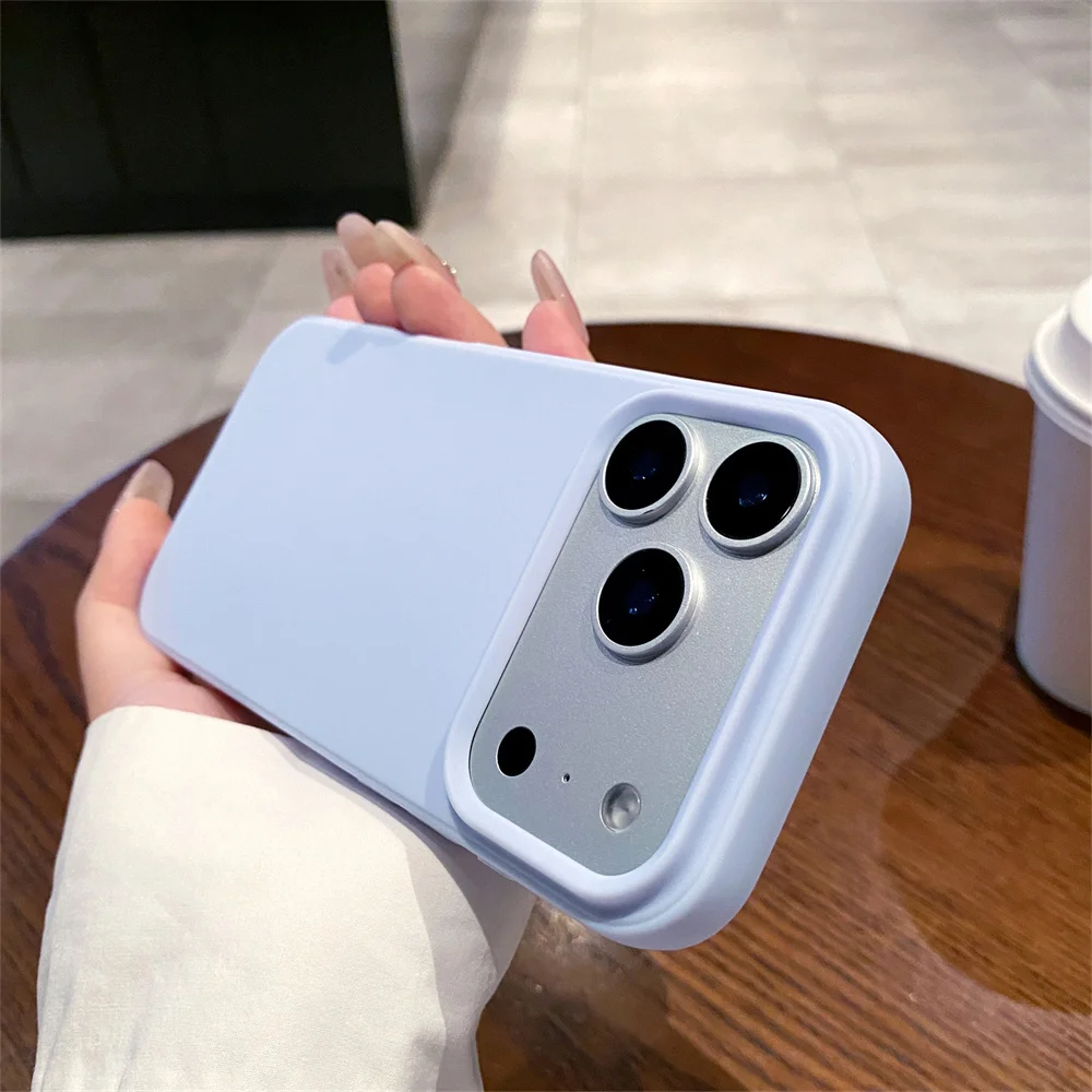 Büro-Frosted-einfache Handyhülle für Apple IPhone 17 Air 16 Plus 15 14 13 12 Pro Max, weiche Silikon-Schutzhülle auf der Rückseite