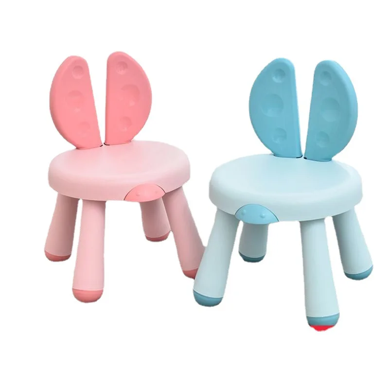 Silla para niños engrosada con respaldo, silla de comedor para bebés, silla pequeña de plástico, taburete pequeño antideslizante