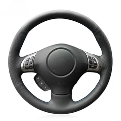 Black Faux Leather Car Steering Wheel Cover for Subaru Impreza WRX STI III IV Forester Legacy Outback Exiga 2007-2014