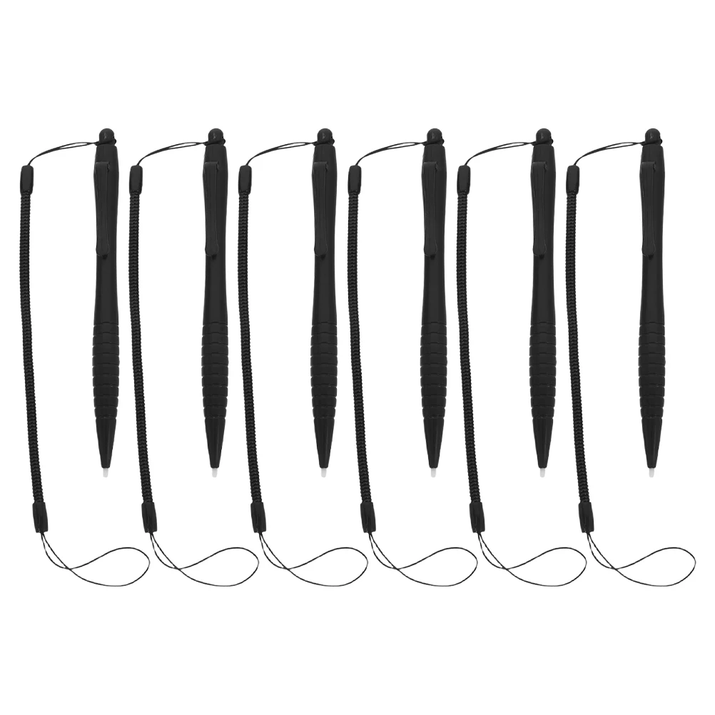 

6pcs Resistive Screen Stylus Precision Touch Lanyard Pen Clipboard Strap Elastic Tablet Antilose Stylus Protective Design
