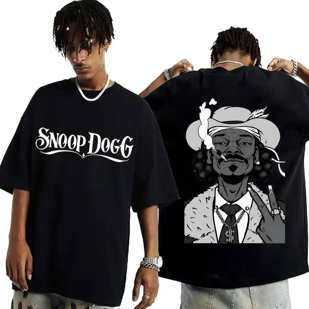 2024 Hot Sale Rapper Snoop Dogg Graphic T Shirt Men Hip Hop Fashion Style Funny T Shirt Summer Men Oversized T-shirt Streetwear