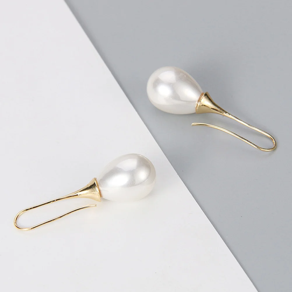 

1 Pair Pearl Dangle Earrings Drop Elegant Women Statement Jewelry Gift For Mother Sister Wife Fashion Ear Accessories