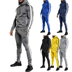 Ensemble de survêtement 2 pièces pour homme, vêtements de sport vierges, fermeture éclair, entraînement actif, jogging sportif