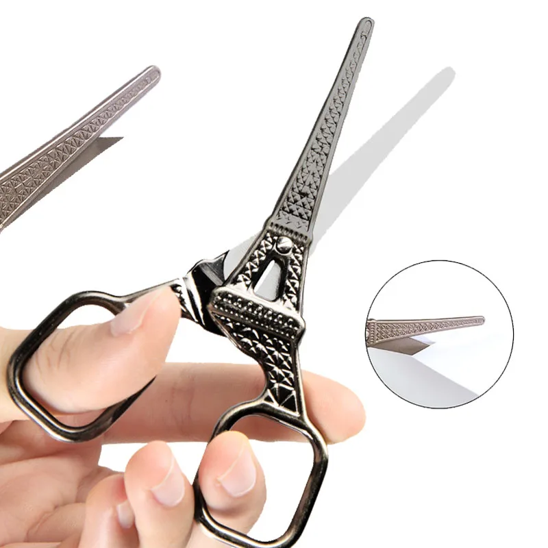 High End Eiffel Tower Shaped Stainless Steel Sharp Sewing Supplies, Cross Stitch Embroidery Thread Ends, Household Scissors