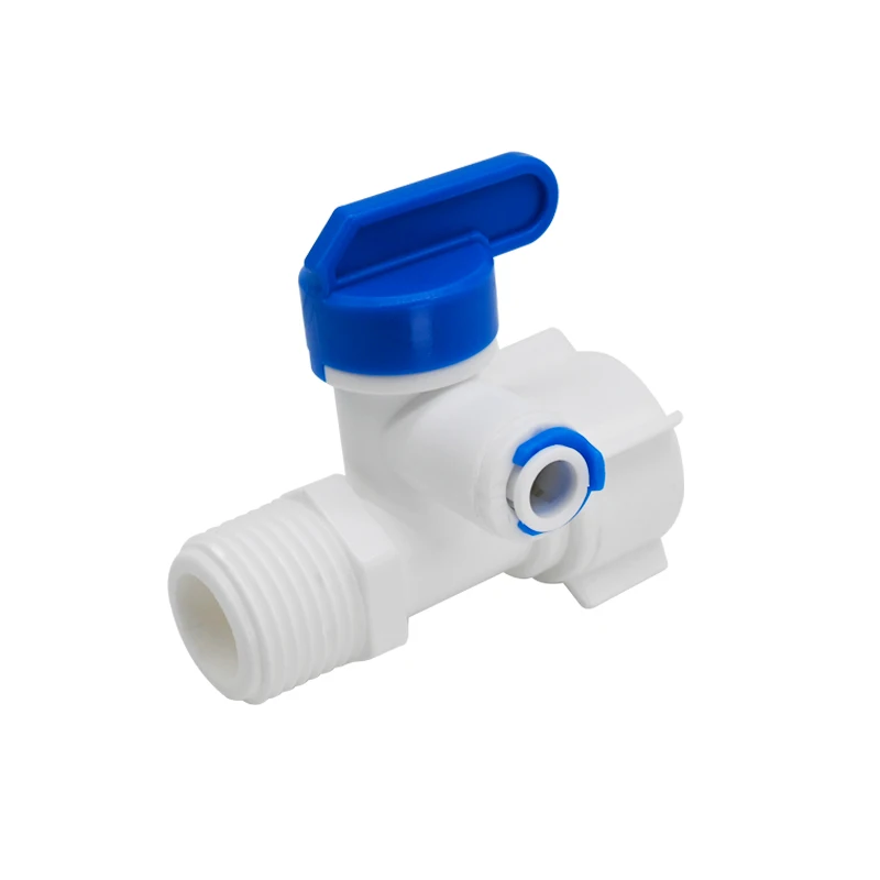 RO Water Straight Plastic Ball Valve 1/4\