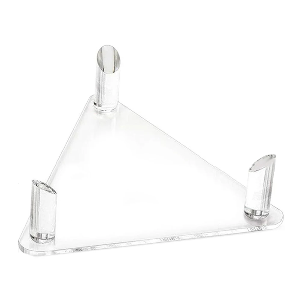 Suporte de bola de acrílico perfeito para exibir design elegante cabe na maioria das bolas com altura de 3,7 cm e acabamento transparente