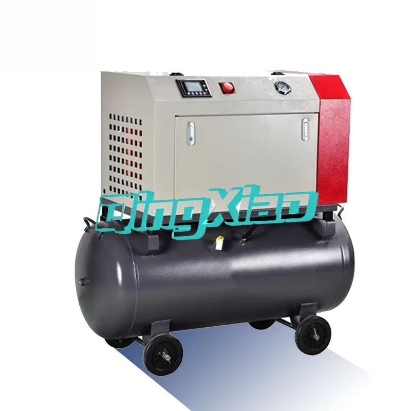 Van Type Rotary Screw Air Compressor Portable 7HP Variable Frequency Motor PLC Controll Engine High Efficiency Durable Structure