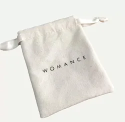 Cotton Gift Bags 5x7cm 7x9cm 11x14cm 15x20cm Hair Eyelash Makeup Drawstring Pouches Custom Jewelry Logo Dust Sack