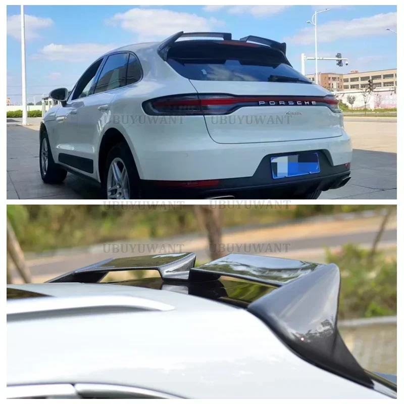 

Спойлер из углеродного волокна для Porsche Macan 2018 2019 2020 2021, высококачественные рычаги для крыши, задние дверные спойлеры