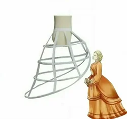 Victorian Back Bustle Crinolette Hoopskirt Costume Dress Petticoat Crinoline