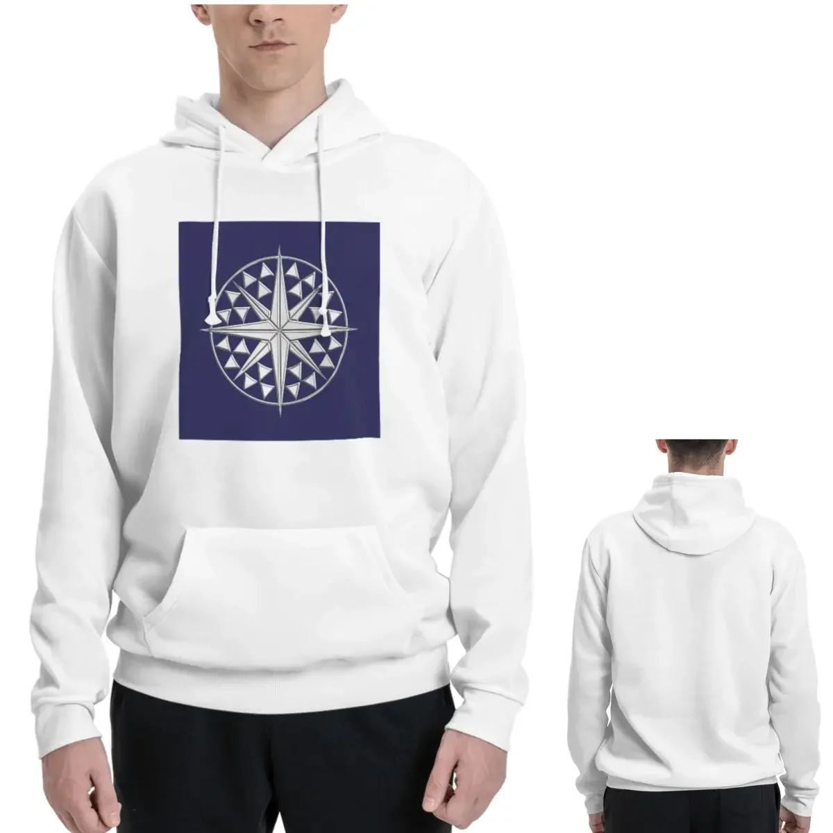 Chrome Style Nautical Compass Star Hoodies Men's Women Casual Pullover Sweatshirt Harajuku Long Sleeve Clothing Autumn Winter