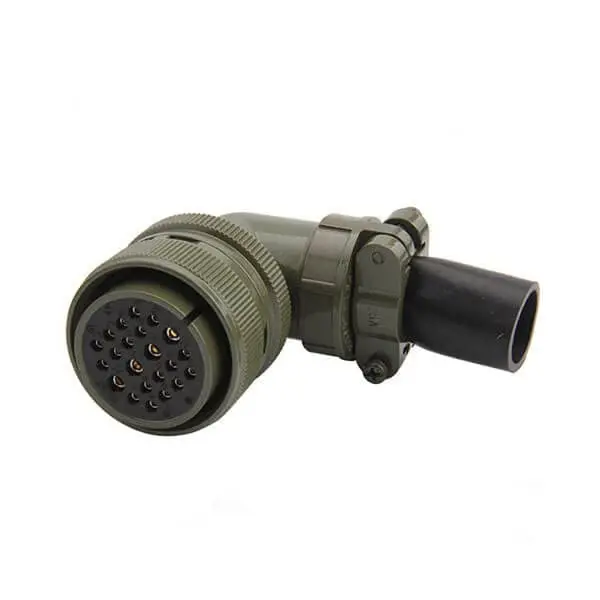 MS3108A28-11S 22-Pin Female Right Angle Circular Connector, Solder Cup Type, Cable Mount Military Grade Plug