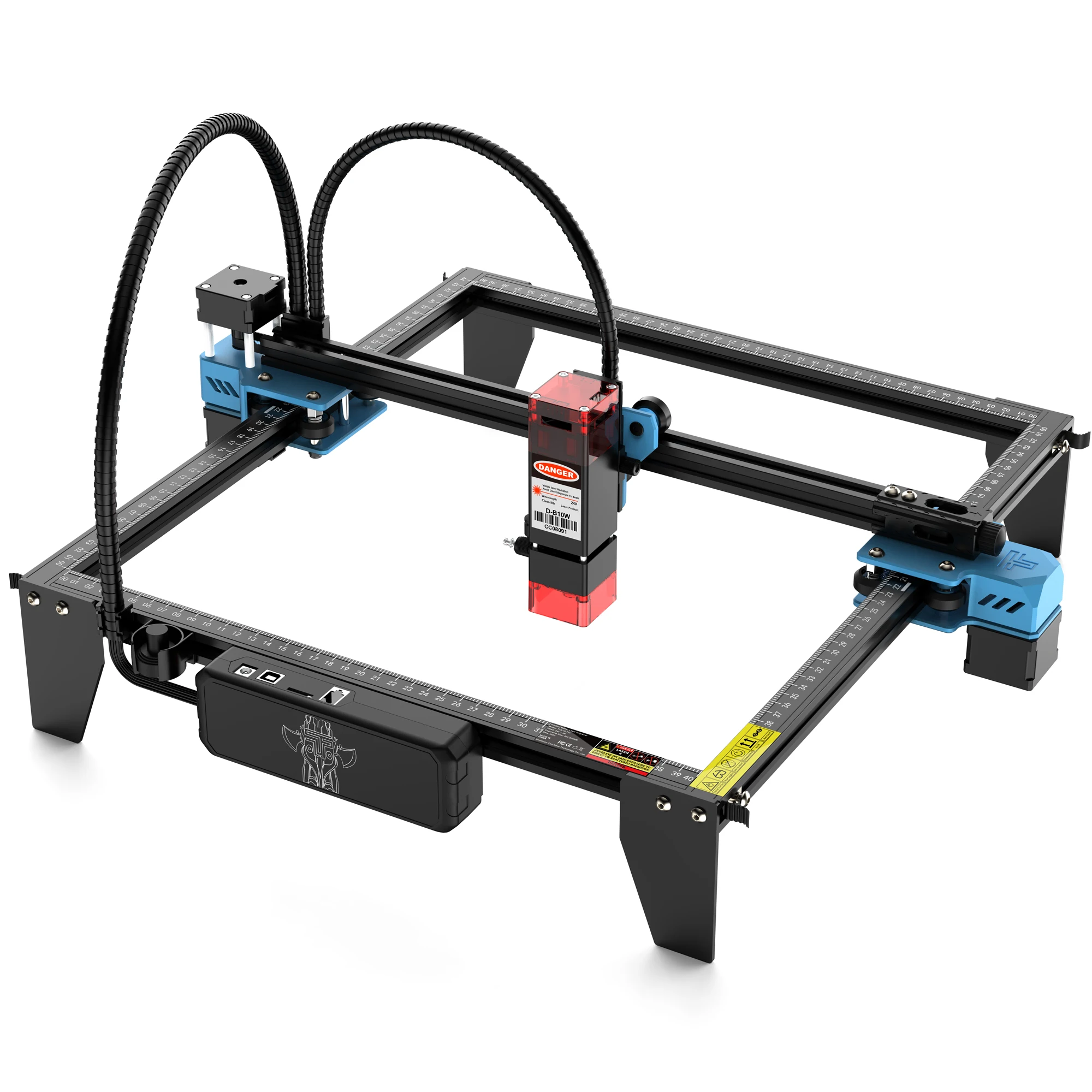 Macchina da taglio per incisore daja 10w con modulo a infrarossi a diodi desktop a due alberi per metallo e legno