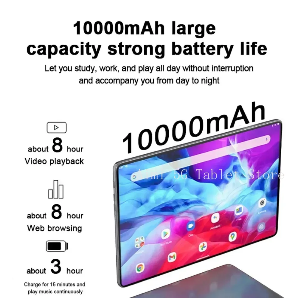 Android Tablet Pad 6 Ultra Global Edition Android 13 Snapdragon 8+ HD 10.2-inch Eye Protection Screen 5GWIFI 10000mAh 16+1TB Tab