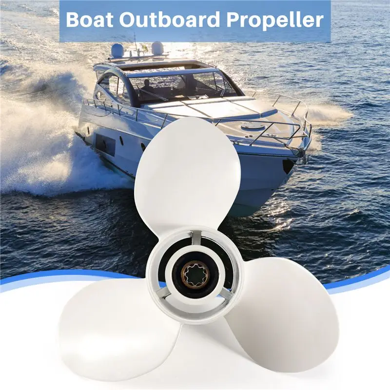 Propeller 9 1/4X11 For Outboard Engines 9.9 HP F9.9 15HP F15C F15 F20 Aluminum 8 Tooth Spline RH 63V-45943-00-EL-A61E