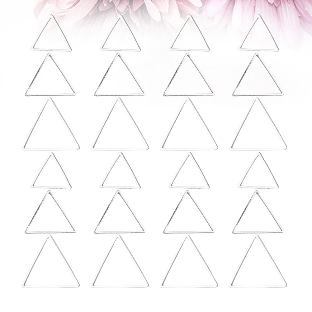 

60pcs DIY Earring Pendants Ear Drop Decorations Triangular Ear Hook Pendants Ear Jewelry Supplies for Women Girls White