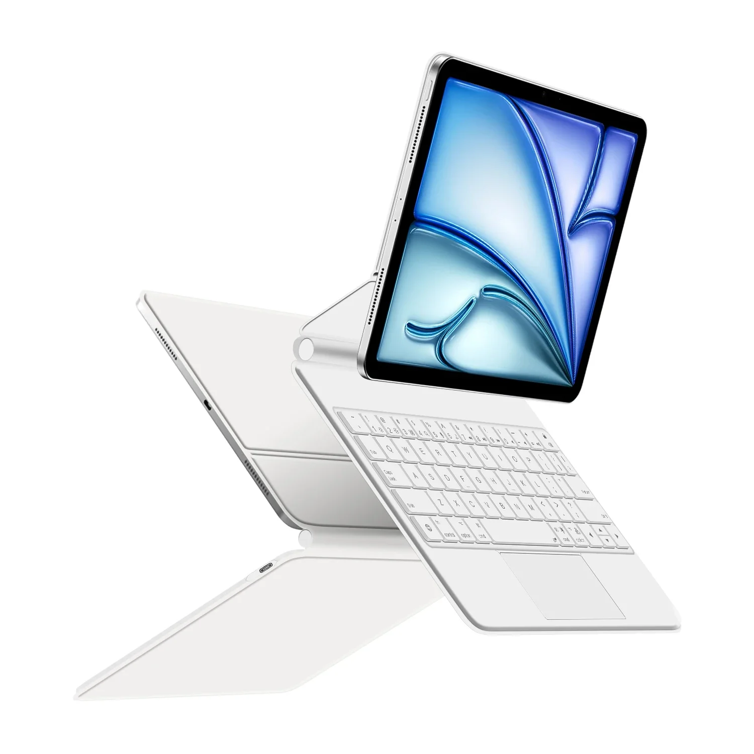 Smart Pogo Pin Magic Keyboard for iPad Air 11 inch M3 M2 Pro 13 M4 12.9 6th 5th 4th 10.9 7th Smart Case Direct Connection