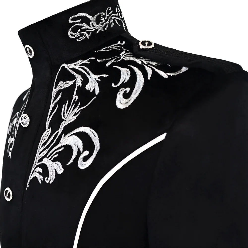 Veste gothique Steampunk pour hommes, manteau de queue de gentleman, cour victorienne médiévale, smoking noble, fête d'Halloween et de carnaval, adulte