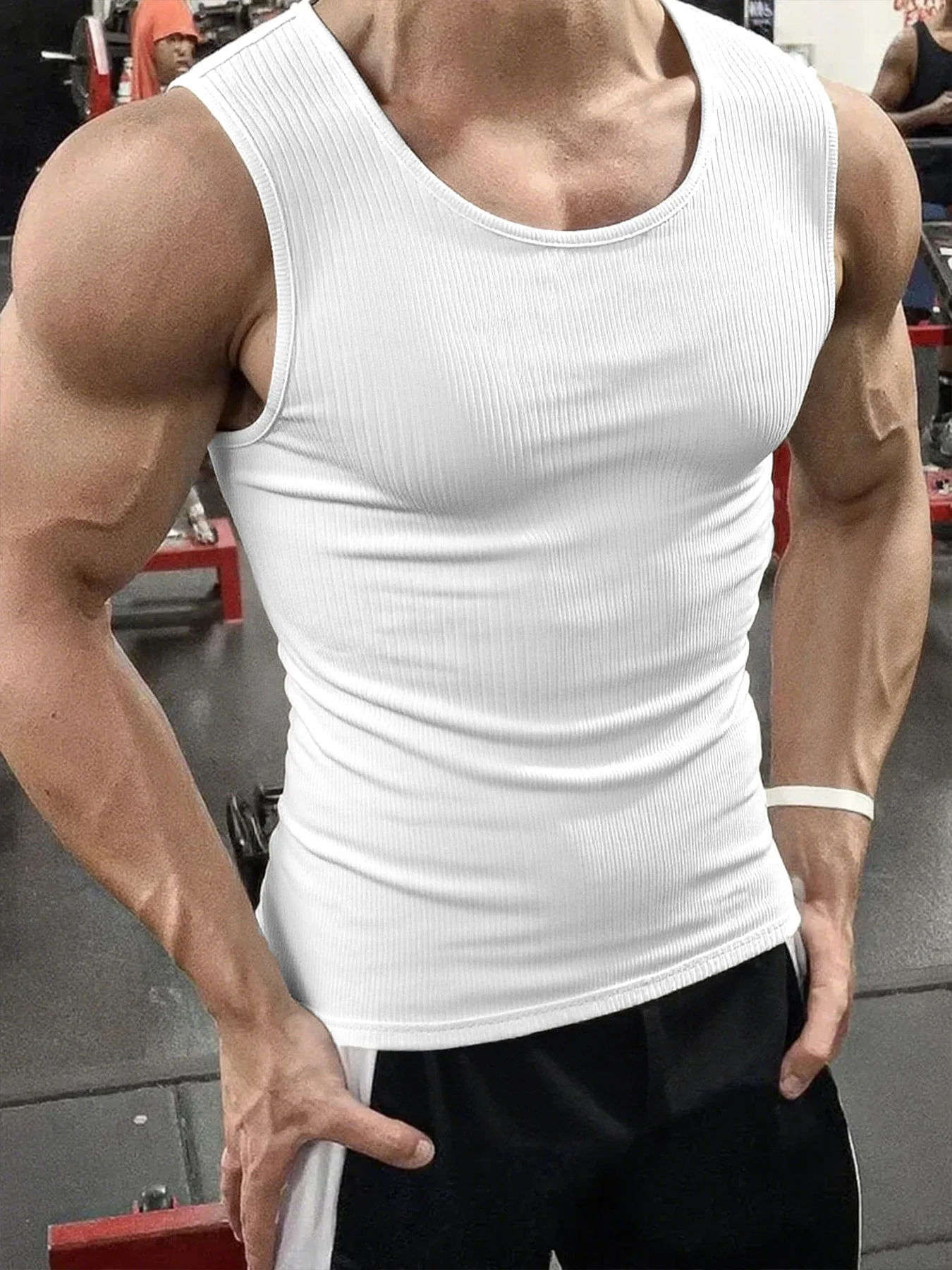 Sommer männer Weste Streifen Gym Tank Top Männer Fitness Ärmelloses Shirt Männliche Übung Sport Weste Unterhemd Bodybuilding Kleidung