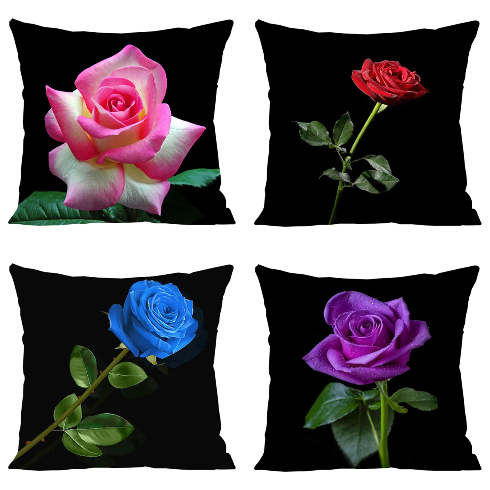 

Romantic Rose Cover for Pillow Cases Decorative Luxury Cushion Cover for Living Room Cushions Pillowcase 45*45 Home Decoration