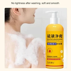 400ml Zwavel Hot Spring Water Douchegel Temperatuur en reiniging Hydraterende lichaamsreinigers Gezondheid Body Wash